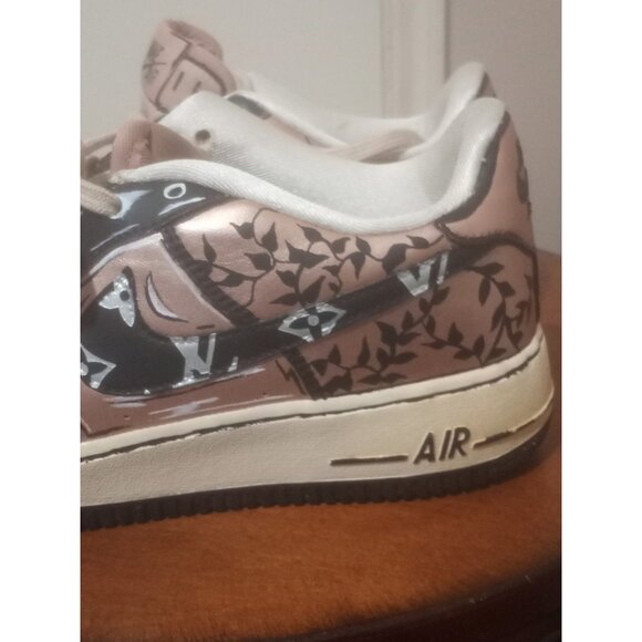 Women's Sz 8 Youth 6.5Y Louis Vuitton x Nike Air Force 1 Painted 877083 901 - Picture 10 of 14